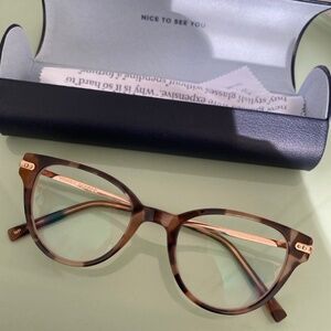 Women's Warby Parker Fara Eyeglasses, Sesame Tortoise
